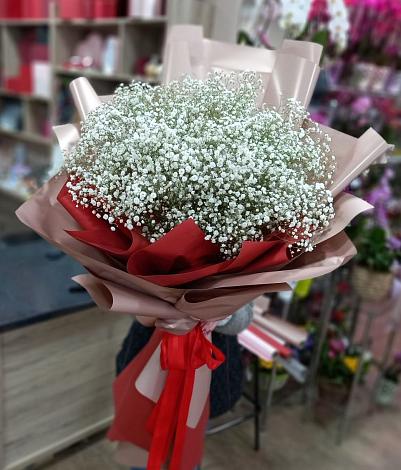 Букет цветов из: Гипсофила в Пересвете