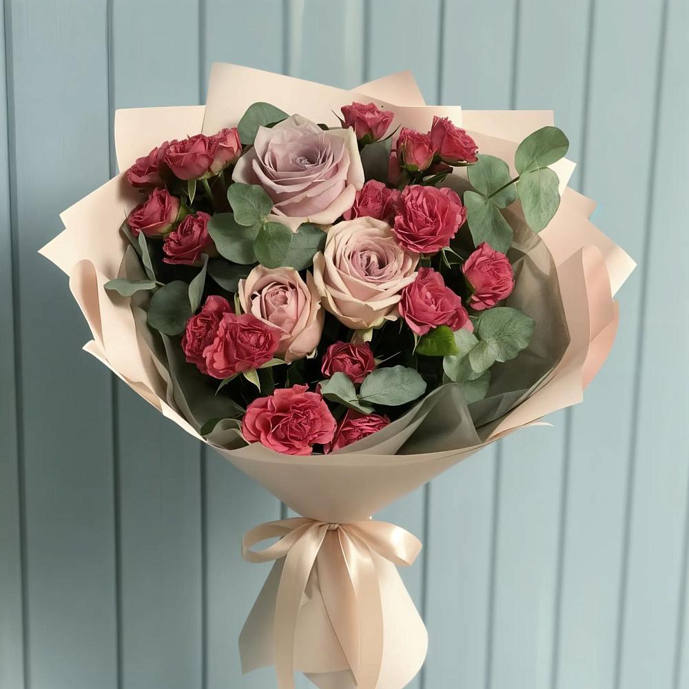 Букет цветов из: Гвоздики и Розы в Пересвете