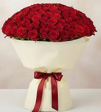 Букет 101 Красная роза Милано в Пересвете