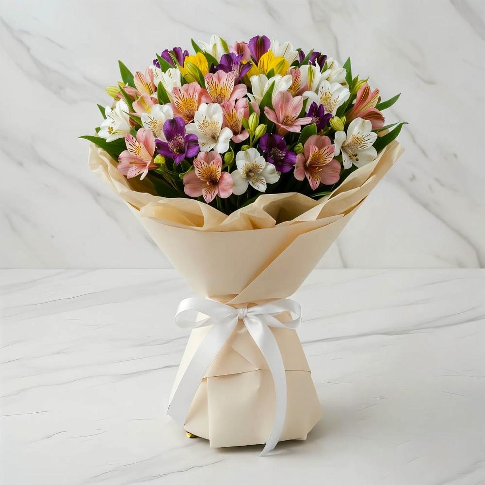 Букет цветов из: Альстромерии в Пересвете