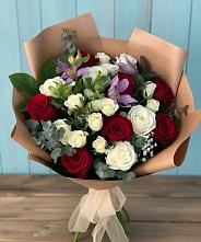 Букет цветов из:  Розы и Альстромерии #REPLACE_PRED# Пересвете