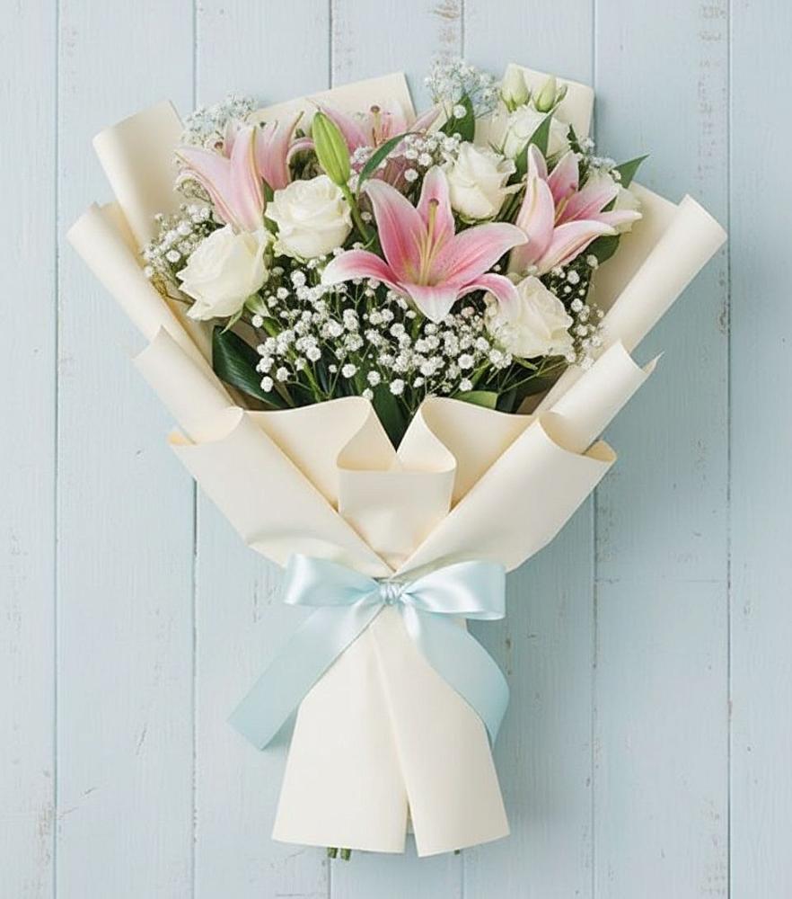 Букет цветов из: Лилии в Пересвете