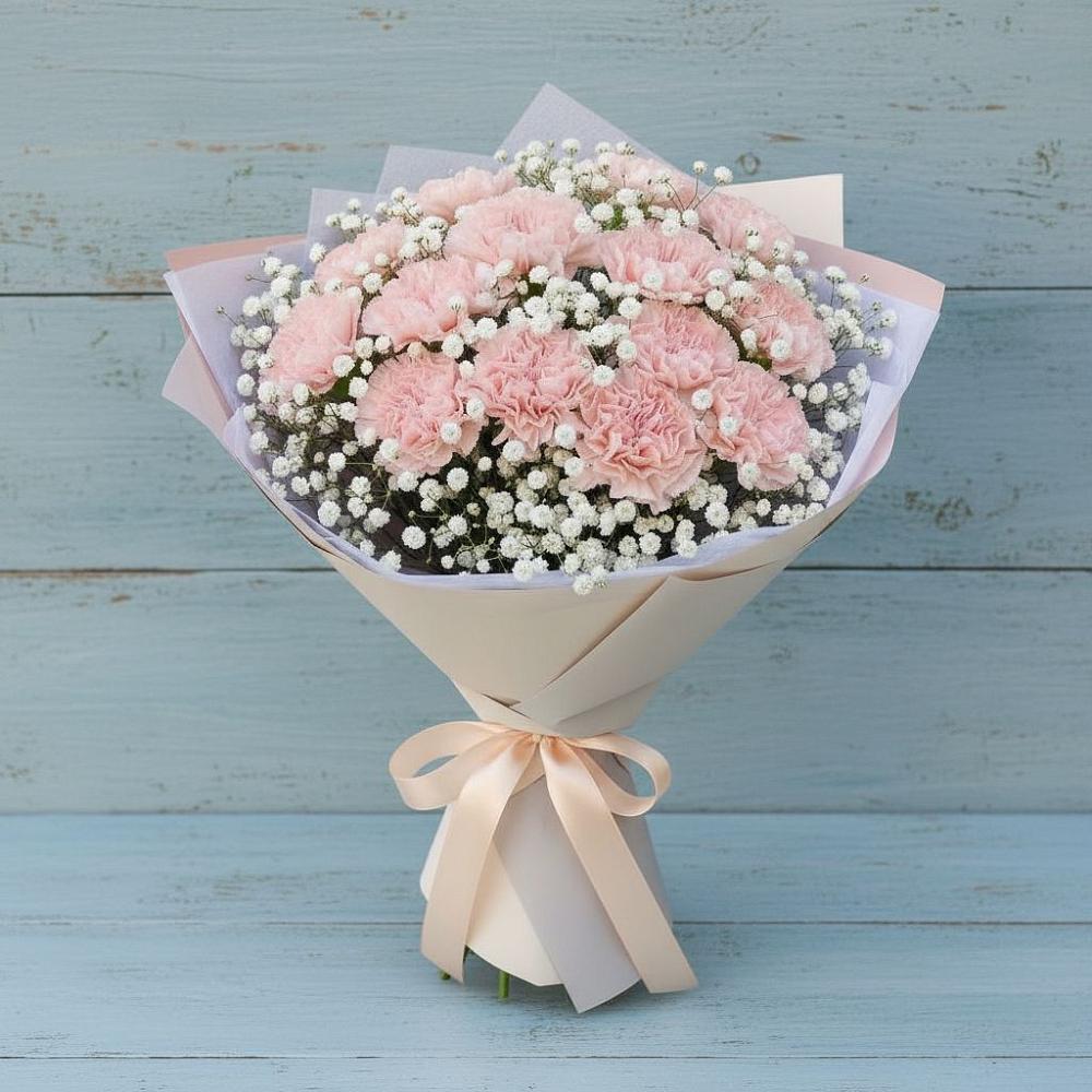 Букет цветов из: Гвоздики в Пересвете