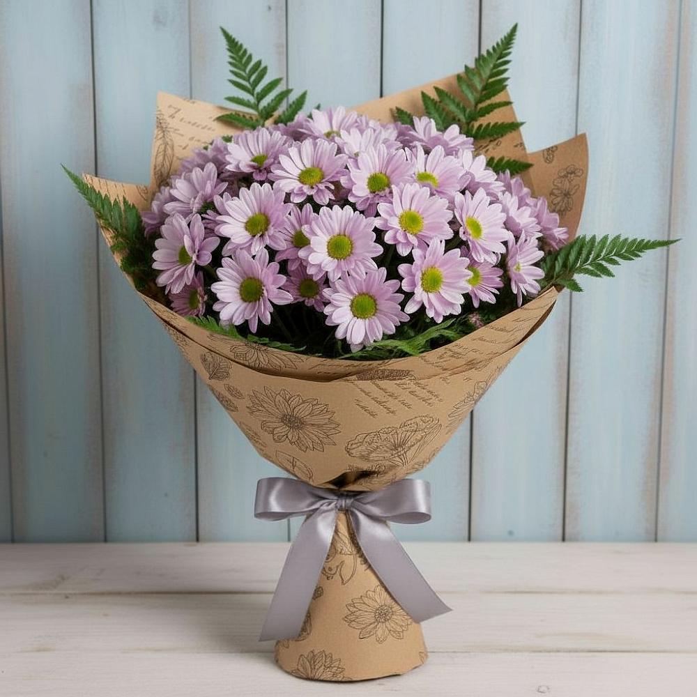 Букет цветов из: Хризантемы в Пересвете