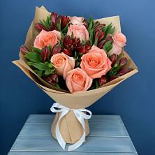Букет цветов из:  Розы и Альстромерии в Пересвете
