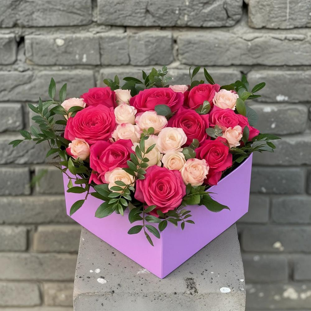 Цветочная композиция из Розы в коробке в Пересвете
