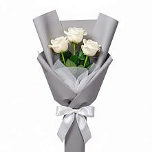 Букет 3 белые розы #REPLACE_PRED# Пересвете