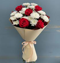 Букет цветов из:  Розы и Хризантемы в Пересвете