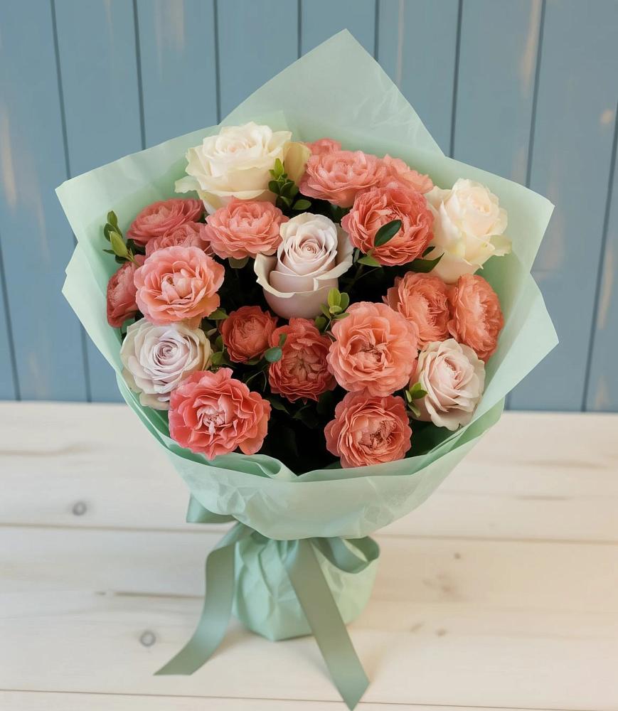 Букет цветов из: Розы в Пересвете