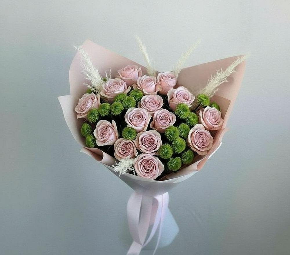 Букет цветов из: Розы и Хризантемы в Пересвете