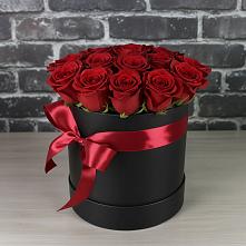 Цветочная композиция из Розы в шляпной коробке в Пересвете