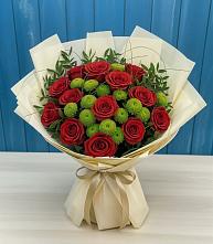 Букет цветов из:  Розы и Хризантемы в Пересвете