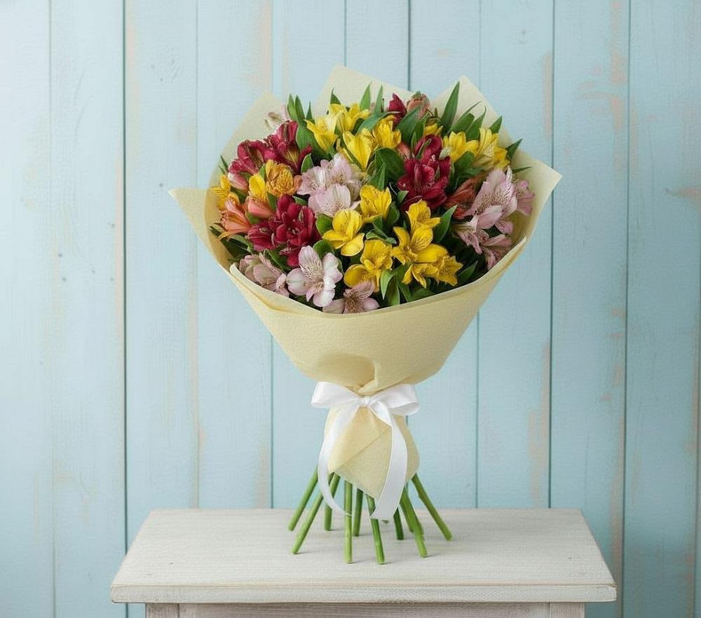Букет цветов из: Альстромерии в Пересвете