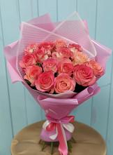 Букет 15 Розовых роз Равель в Пересвете