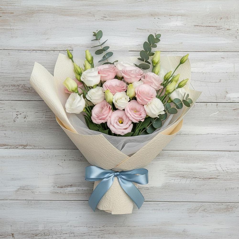 Букет цветов из: Лизиантусы в Пересвете